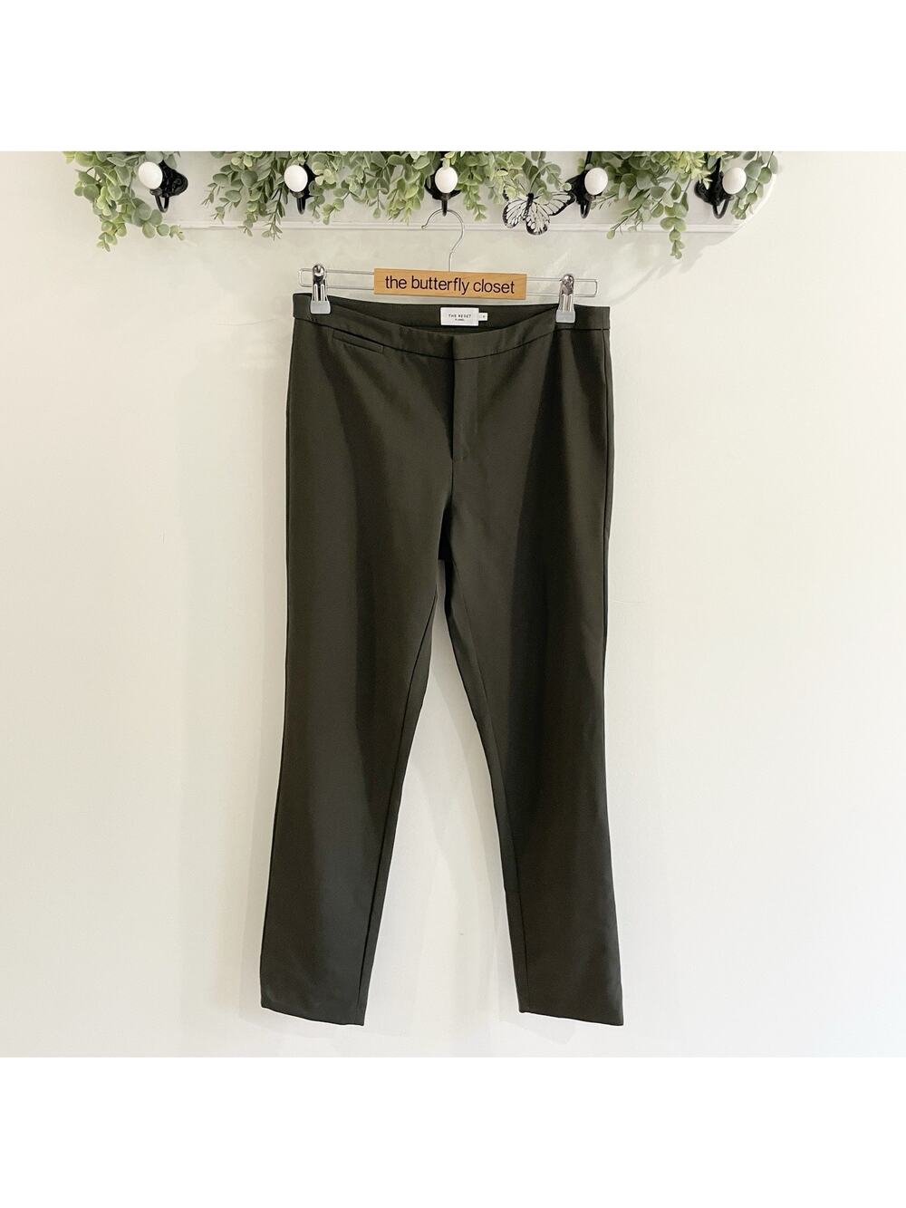 The Reset Gray Straight Leg Classic Dress Pant Size S 14-5208 6